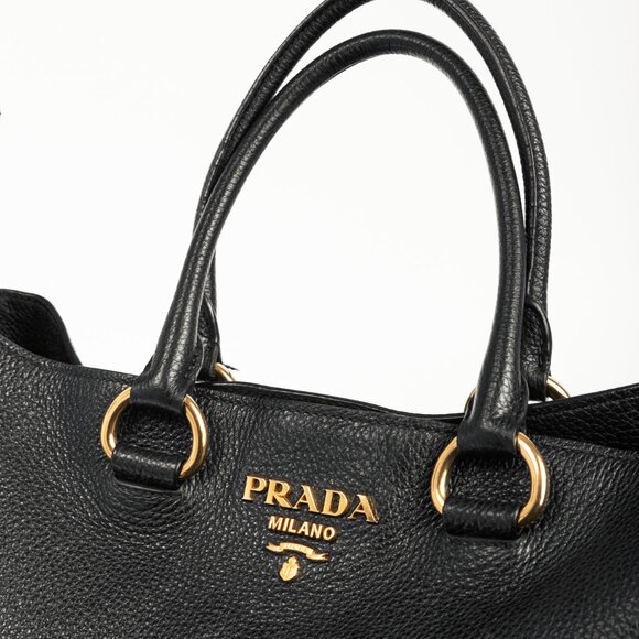 Prada Nero Vitello Phenix Leather Shopping Tote - Picture 8 of 11